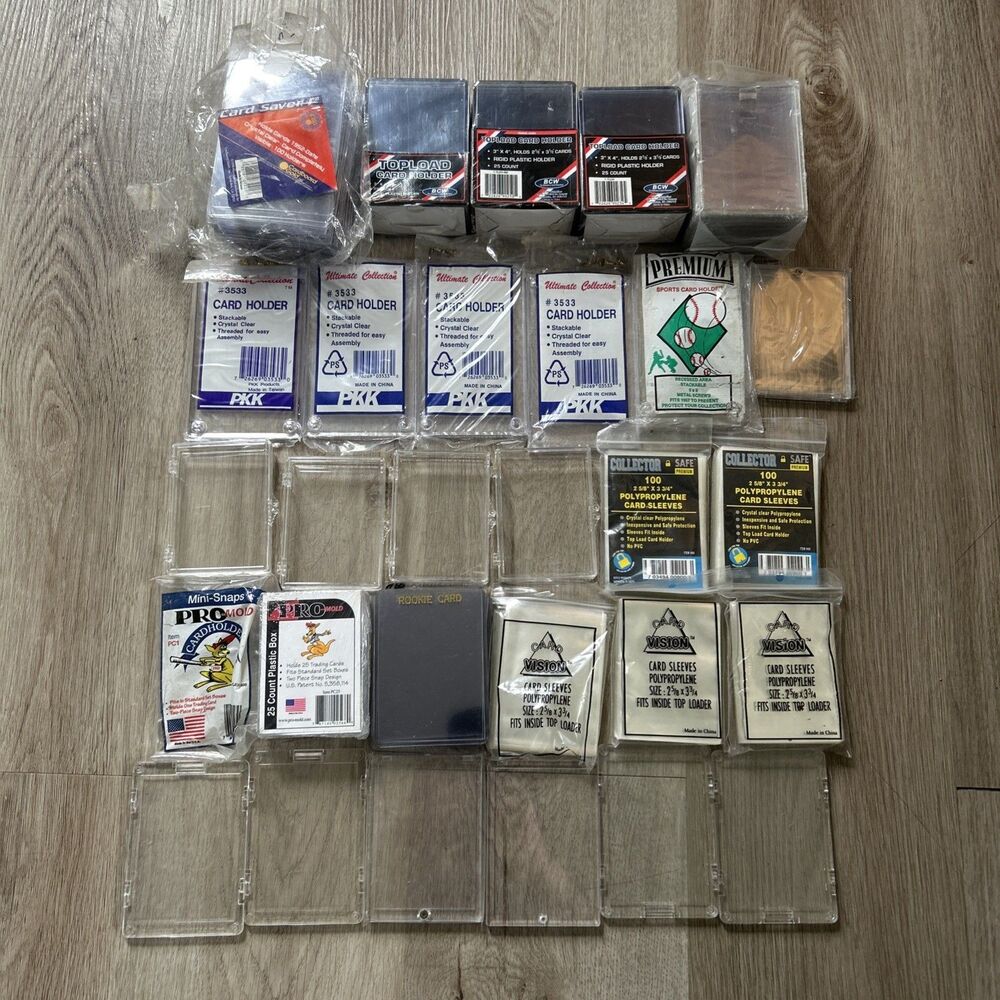 BCW 3X4 Toploader Ultimate Collection Holder Card Saver Packs Vision Sleeves Lot